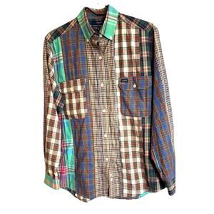 Vintage Guess By Georges Marciano Button Shirt Patchwork Print 1980’s Western